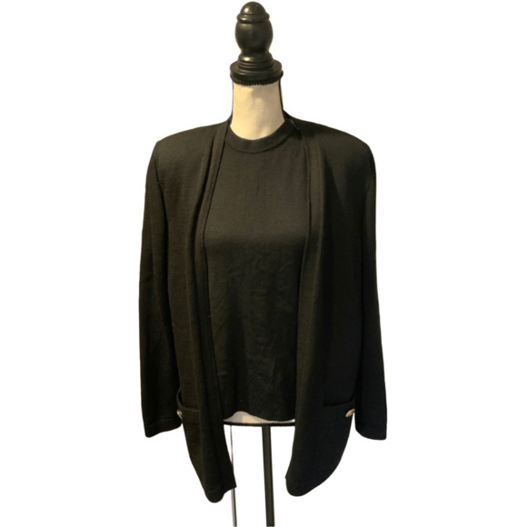 St. John Black Santana Knit Shell Size S - Picture 6 of 9